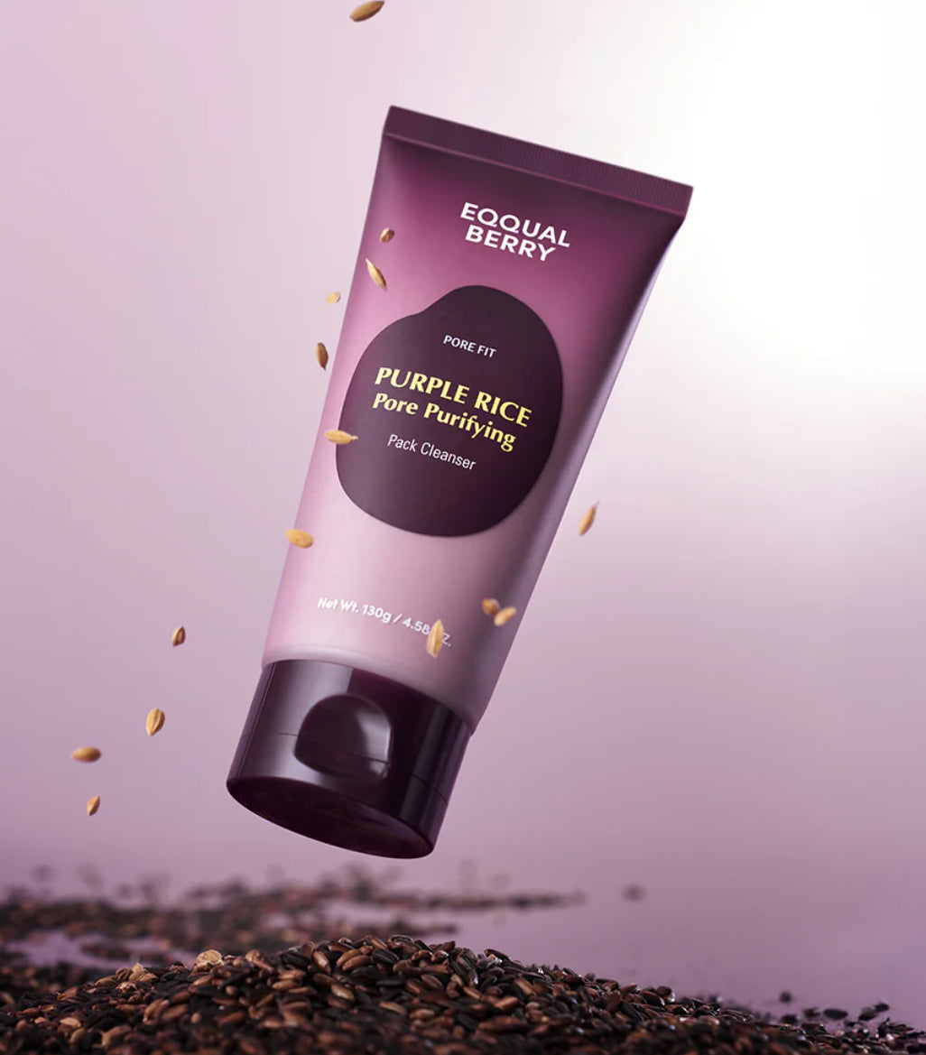 🫐EQQUALBERRY PURPLE RICE PORE PURIFYING PACK CLEANSER 130g