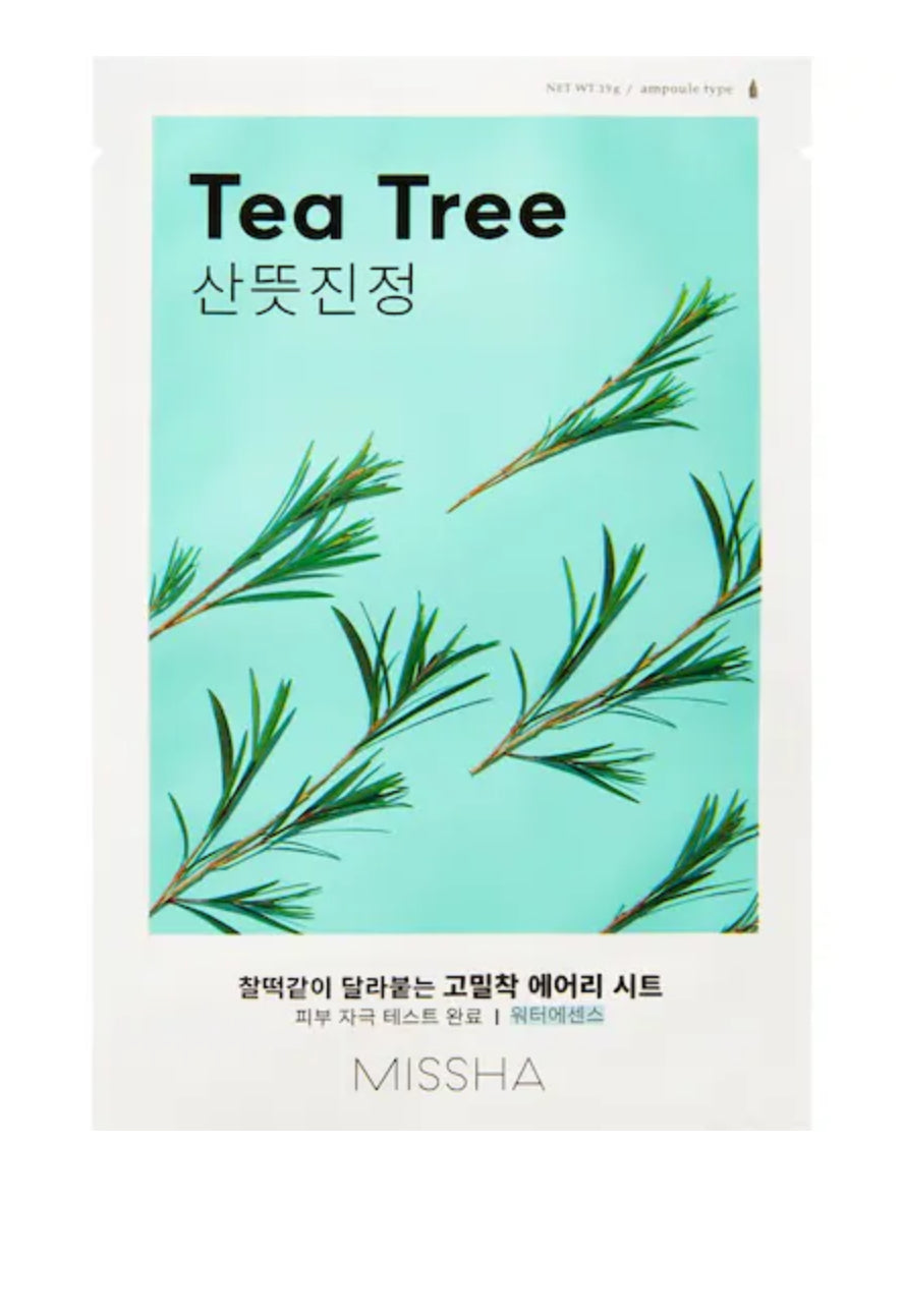 🍵Missha - Airy Fit Tea Tree Sheet Mask, 19g