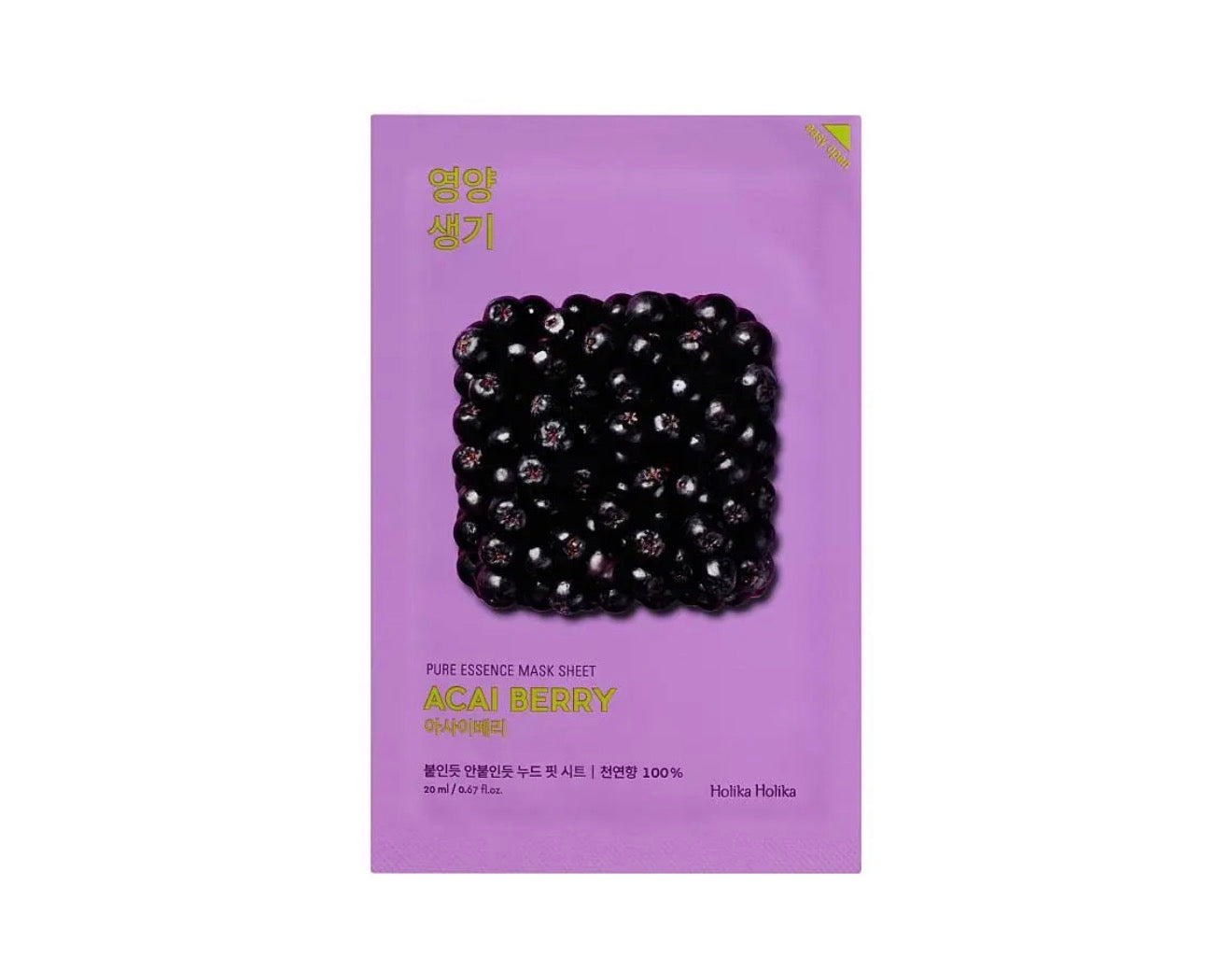 Holika Holika - Pure Essence Mask Sheet, Acai Berry, 23ml