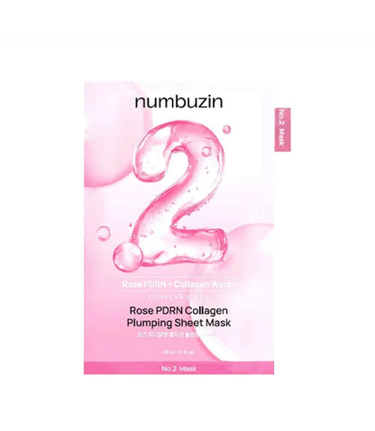 Numbuzin - No.2 Rose PDRN Collagen Plumping Sheet Mask