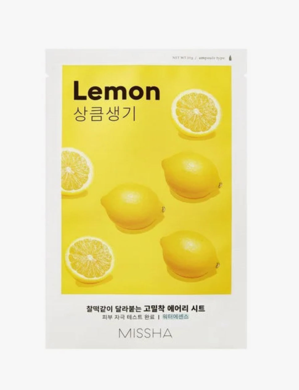 🍋Missha - Airy Fit Sheet Mask - Lemon, 19g