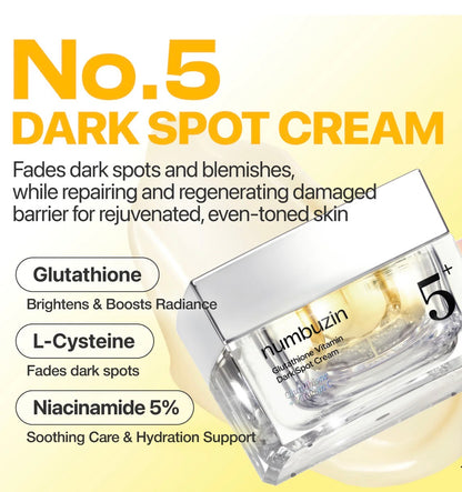 Numbuzin - No.5+ Vitamin Glutathione Dark Spot Laser Cream - 50ml
