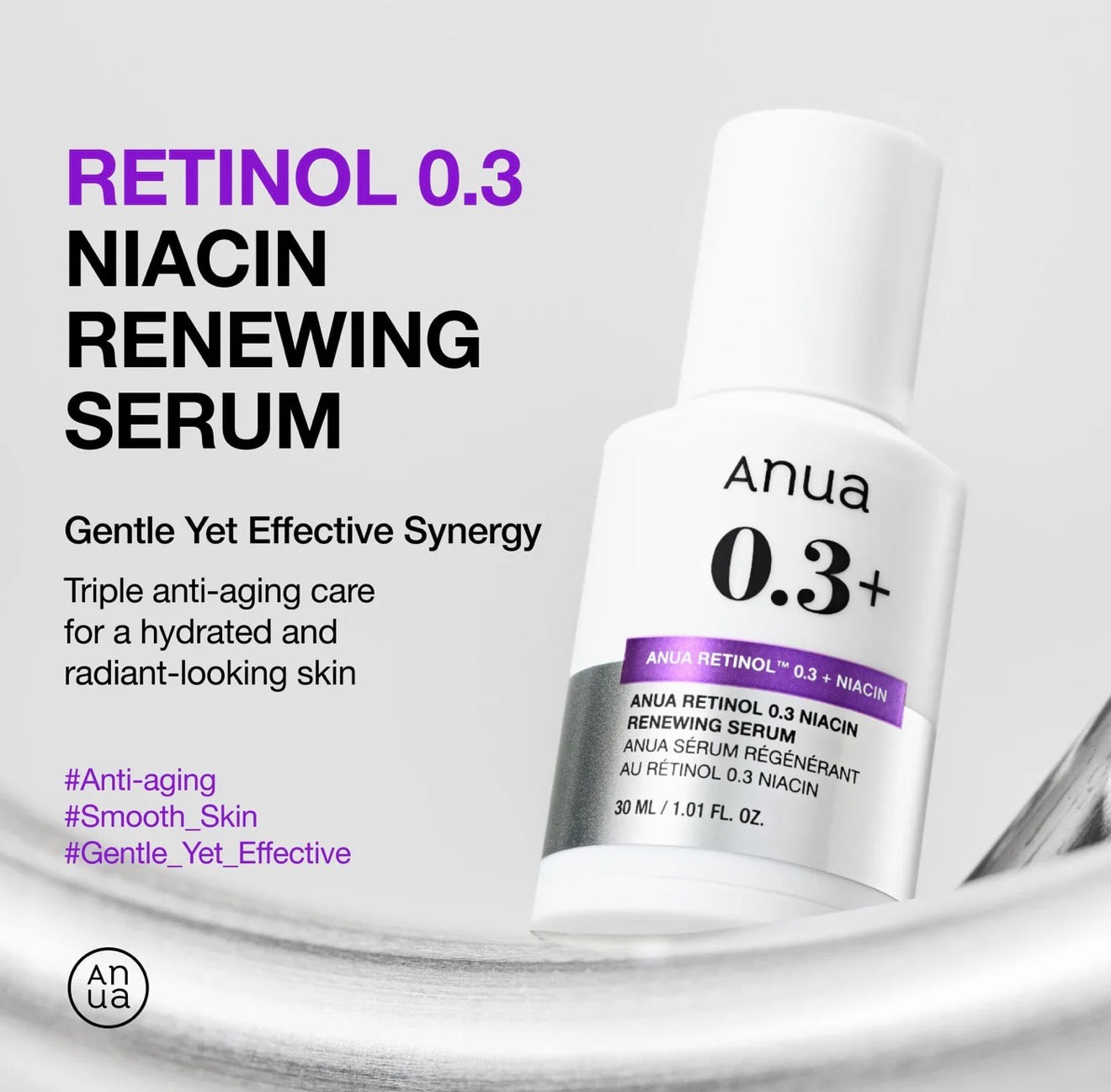 Anua - Nano Retinol 0.3% + Niacin Renewing Serum, 30ml