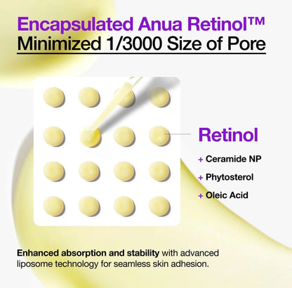 Anua - Nano Retinol 0.3% + Niacin Renewing Serum, 30ml