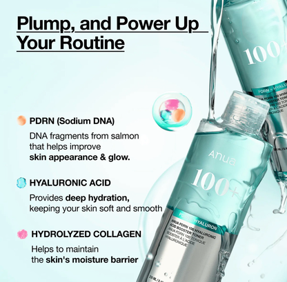 Anua - PDRN 100 Hyaluronic Acid Booster Toner, 250ml