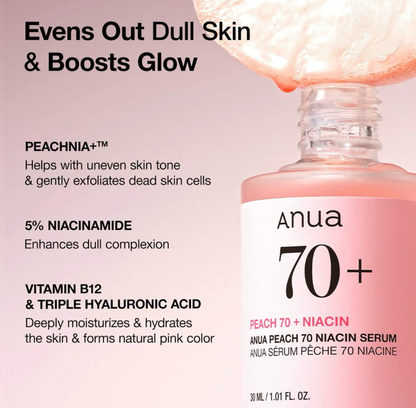 Anua - Peach 70 Niacin Serum, 30ml