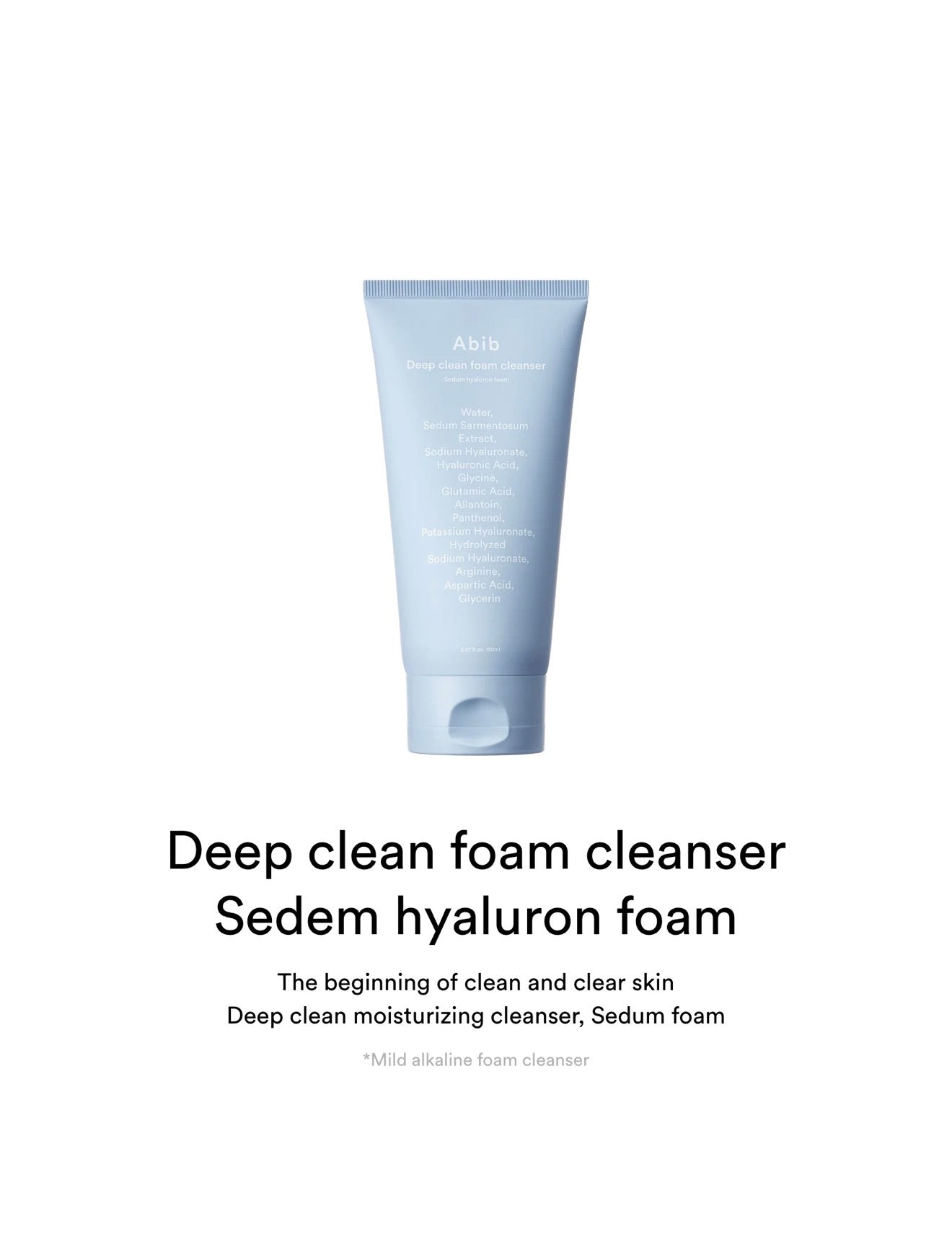 Abib - Deep Clean Foam Cleanser Sedum Hyaluron Foam, 150ml