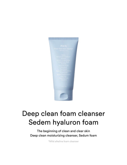 Abib - Deep Clean Foam Cleanser Sedum Hyaluron Foam, 150ml