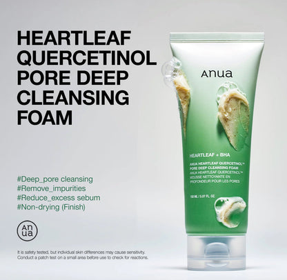🧽Anua HEARTLEAF QUERCETINOL PORE DEEP CLEANSING FOAM
150ml