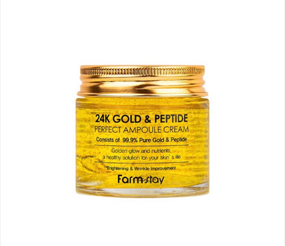 Farmstay - 24K Gold & Peptide Perfect Ampoule Cream Moisturising, 80ml