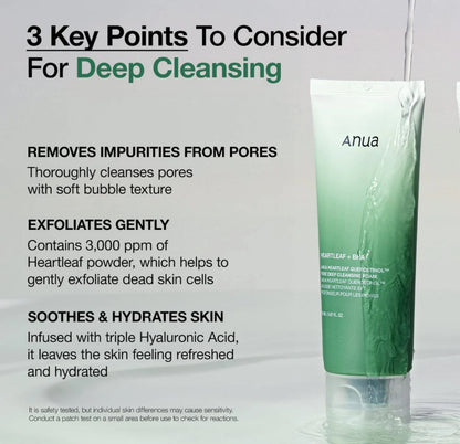 🧽Anua HEARTLEAF QUERCETINOL PORE DEEP CLEANSING FOAM
150ml