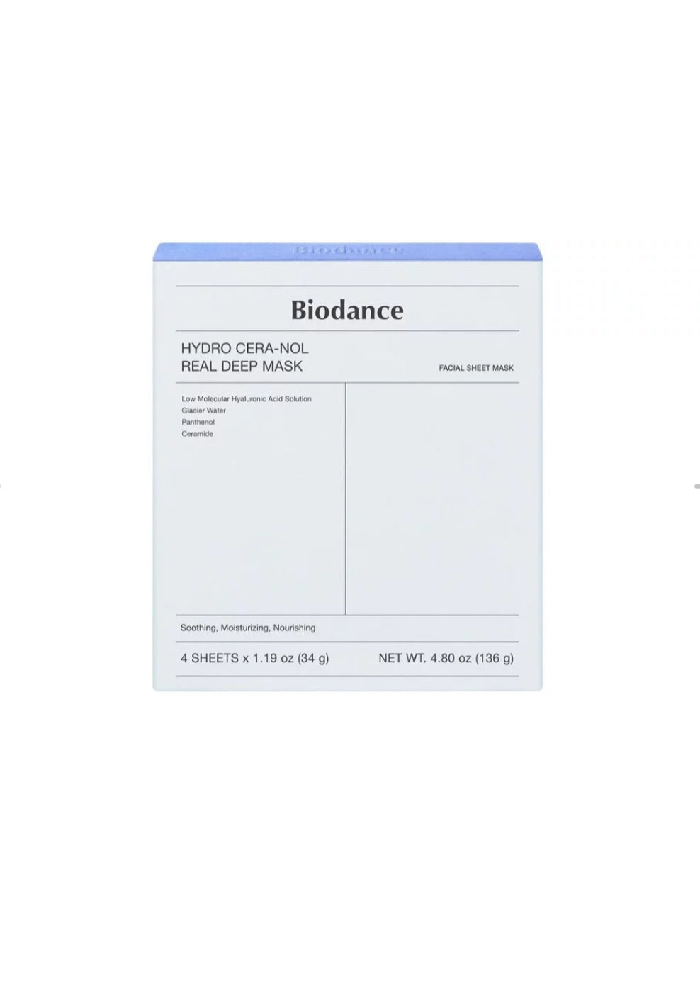 Biodance Hydro Cera-Nol Real Deep Mask 34g x 4pcs