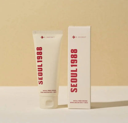 🐌 [K-SECRET]SEOUL 1988 Cream: Snail Mucin 93% + Rice – 100ml