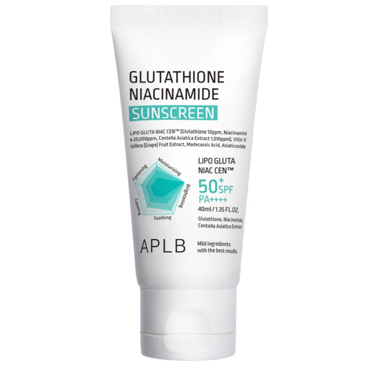 ☀️ APLB Glutathione Niacinamide Sunscreen SPF50+ PA++++ 40 ML