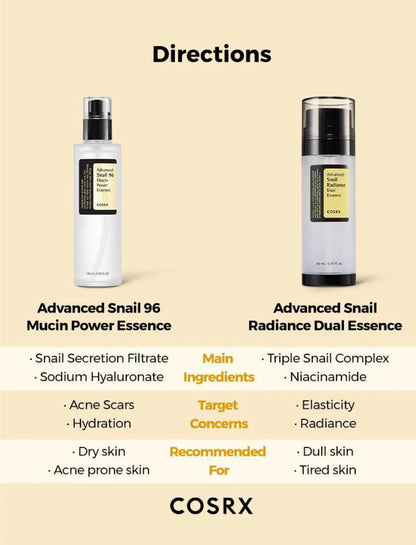 🐌[COSRX]Advanced Snail Radiance Dual Essence 80 ml