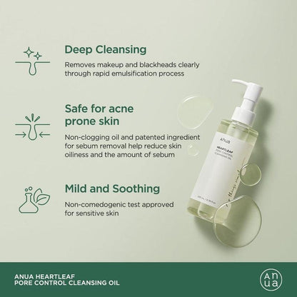 💧[Anua] Heartleaf Pore Control Cleansing Oil (200ml)