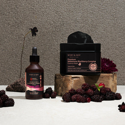 🖤 [Mary & May] Idebenone + Blackberry Complex Serum – 80ml