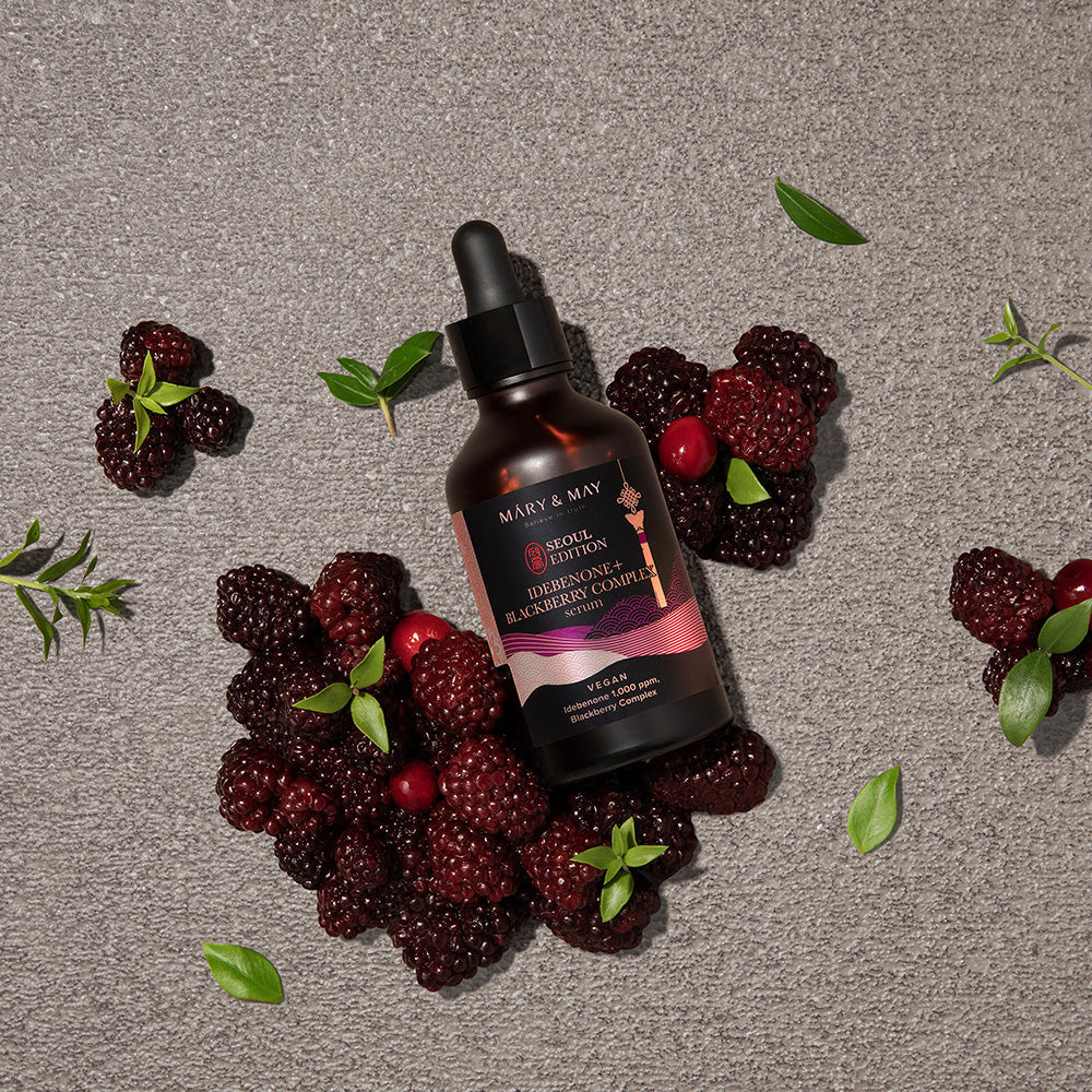 🖤 [Mary & May] Idebenone + Blackberry Complex Serum – 80ml